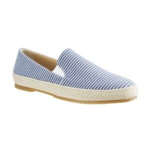 Ron White Women blue striped "delilah" espadrile loafer